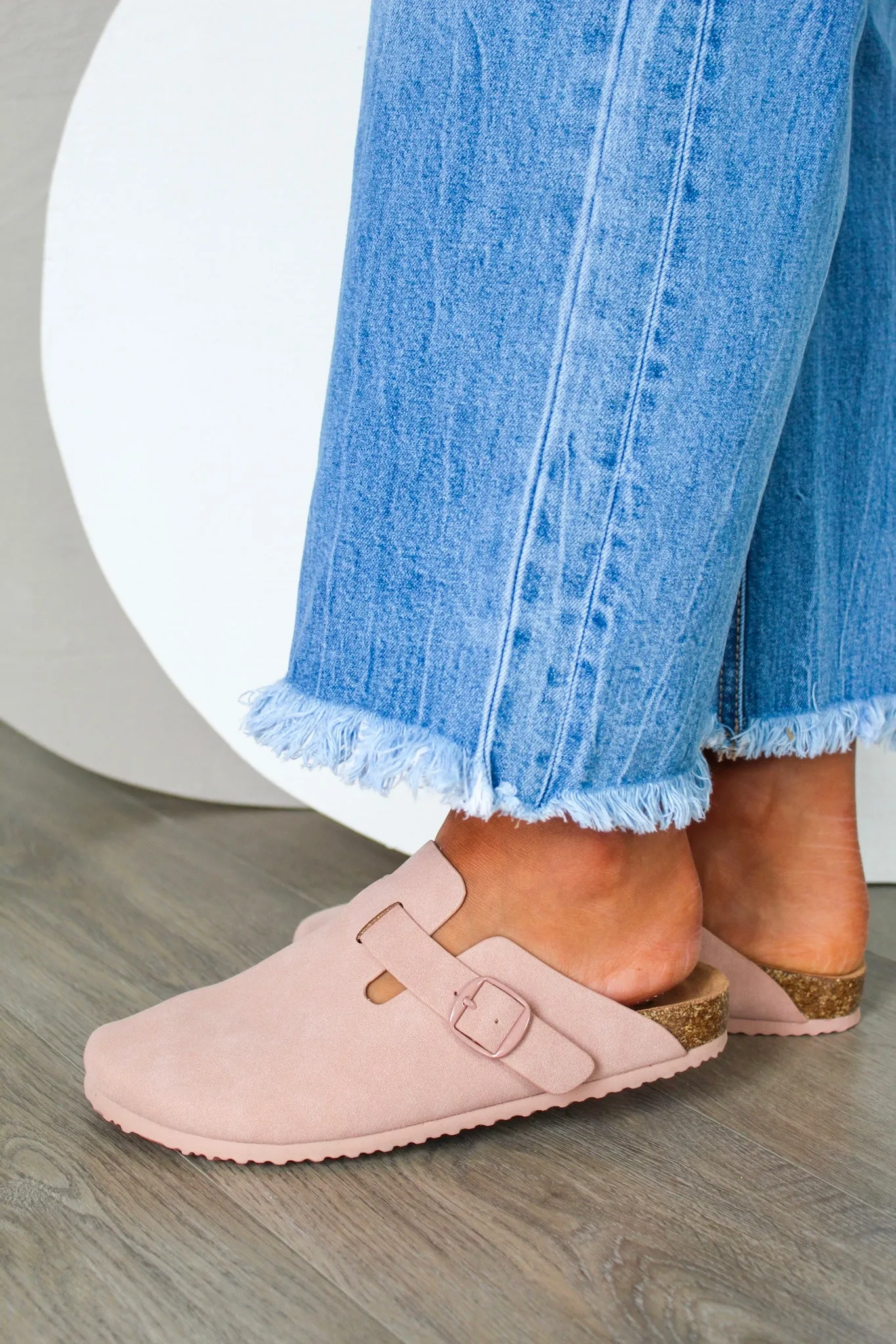 Cool & Collected Buckle Clog • Dusty Pink