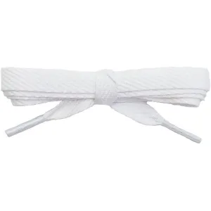 Cotton Flat 3/8" - White (2 Pair Pack) Shoelaces
