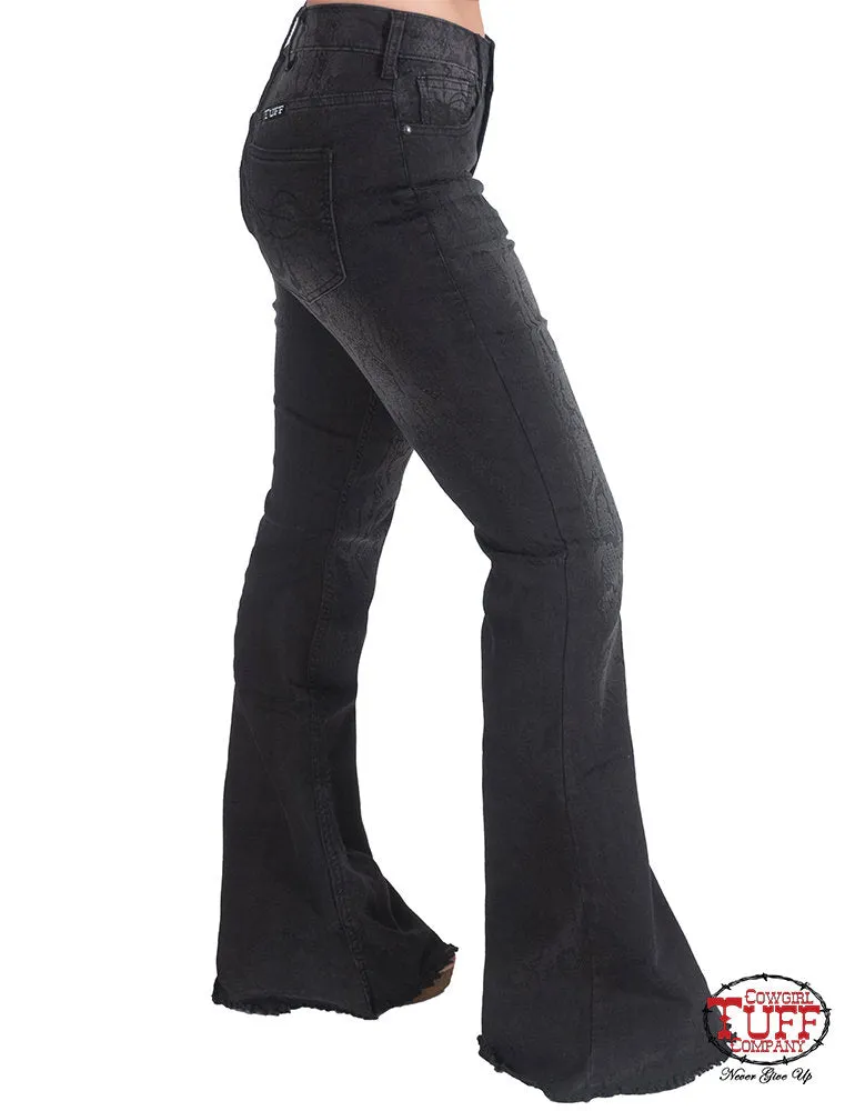 Cowgirl Tuff Black Python Trouser