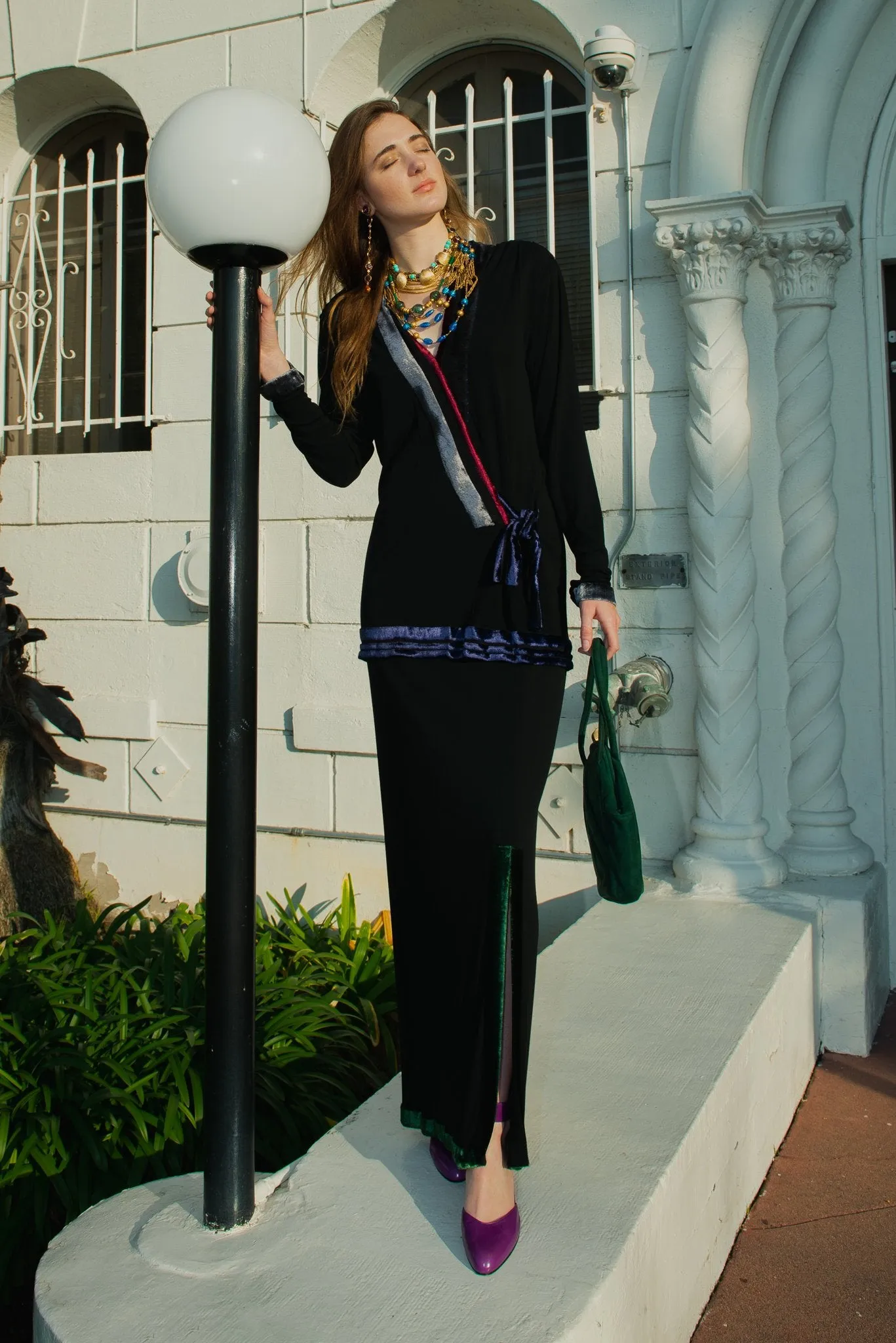 Crepe Jersey Top & Skirt Set