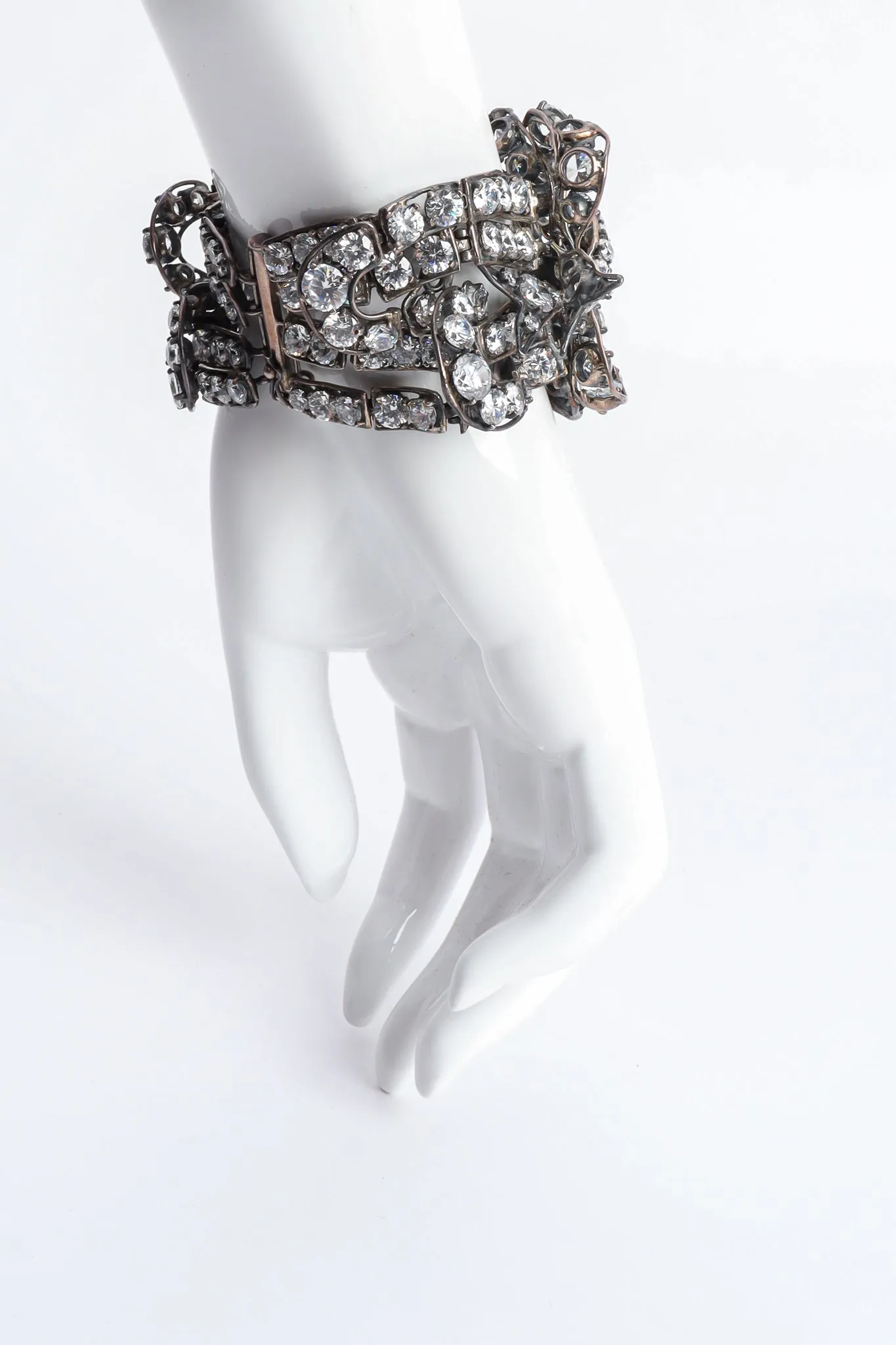Crystal Ribbon Sterling Bracelet