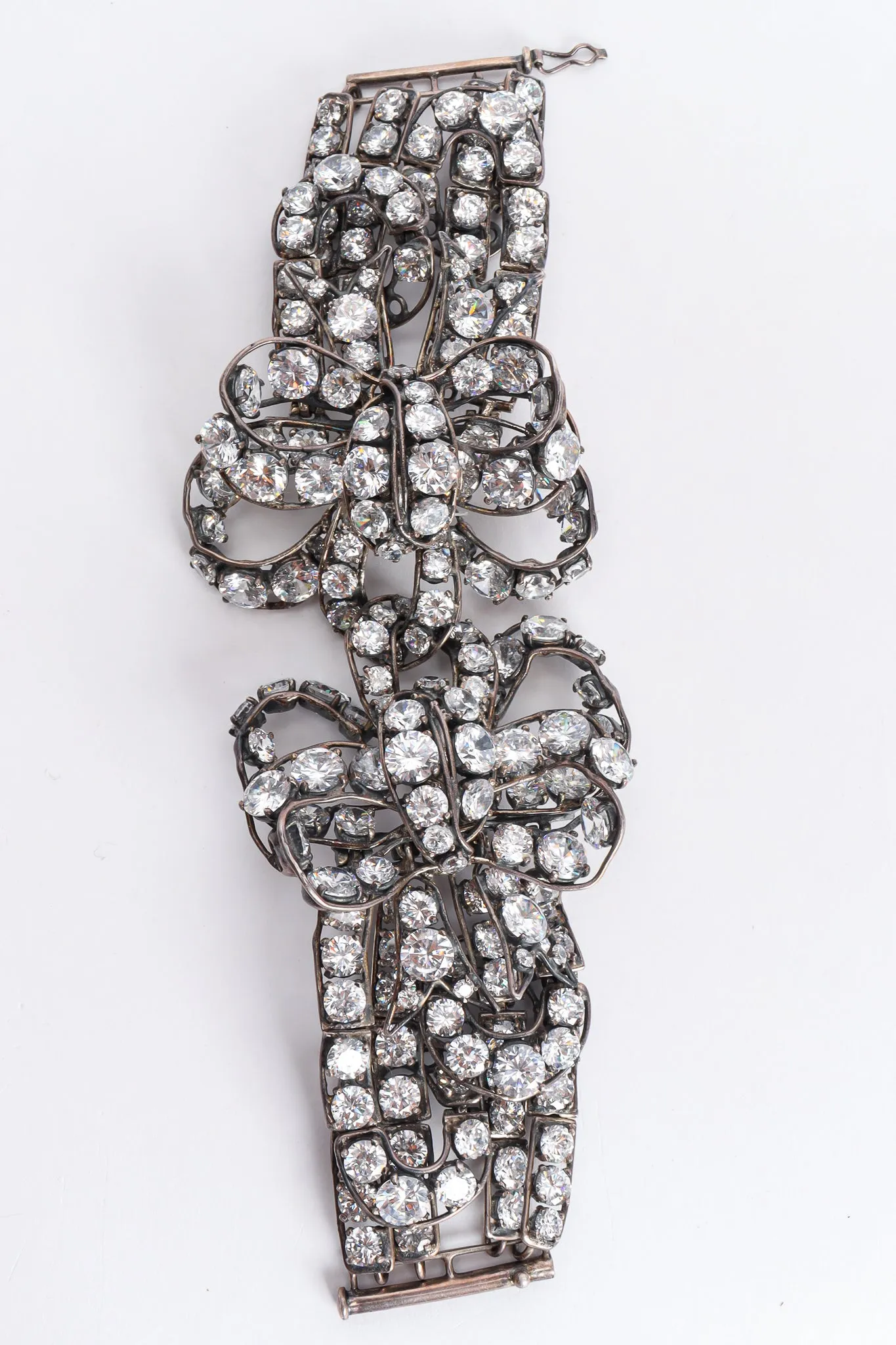 Crystal Ribbon Sterling Bracelet