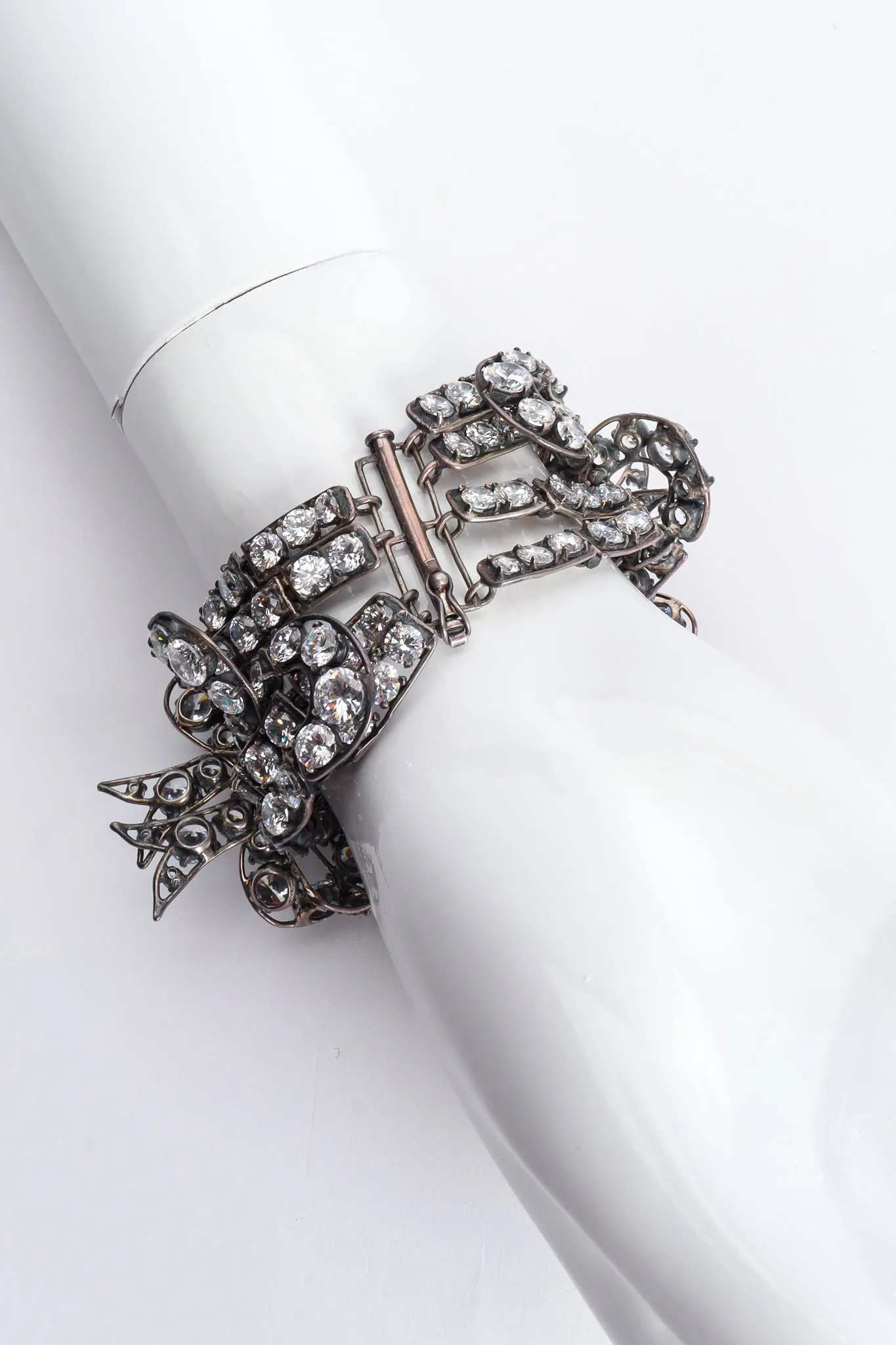Crystal Ribbon Sterling Bracelet