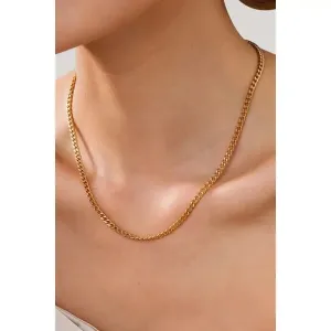 Curb Chain Necklace In Gold