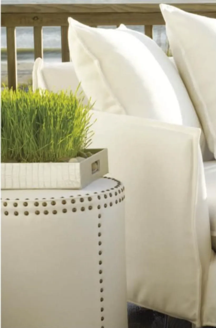 Custom Drum Outdoor Ottoman