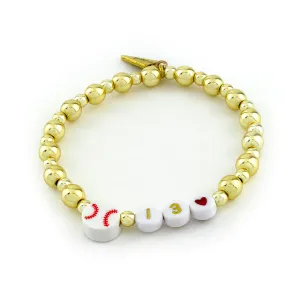 Custom Sporty Number Bracelet
