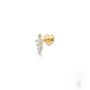 Dana CZ Reversible Flat Back Stud