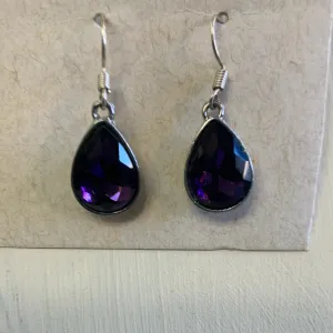 Deep Purple Teardrop Earrings