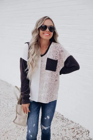 Diamondback Color Block Top - Grey