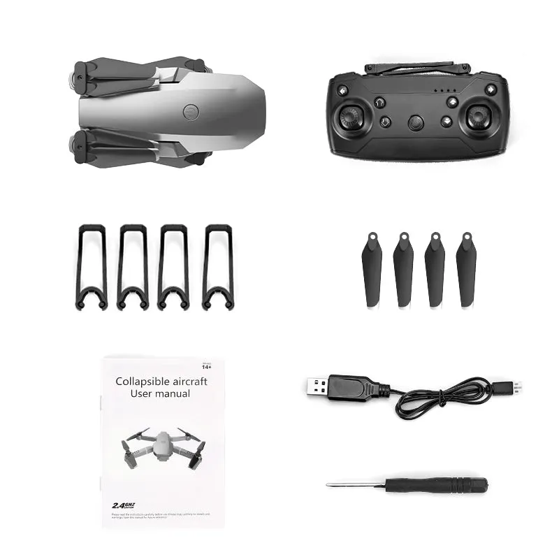 E68 pro  2.4G Selfie WIFI FPV With 4K HD Camera Foldable RC Quadcopter RTF Quadcopter height to maintain drone Toys Kid 720P