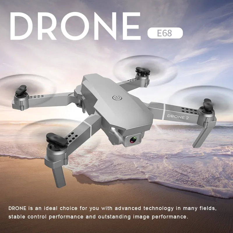 E68 pro  2.4G Selfie WIFI FPV With 4K HD Camera Foldable RC Quadcopter RTF Quadcopter height to maintain drone Toys Kid 720P