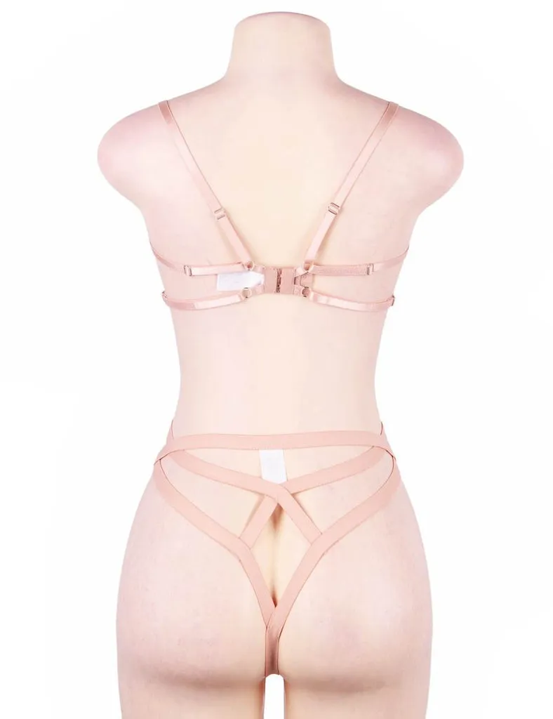 Elegant Embroidery Fashion Bra Set With Steel Ring