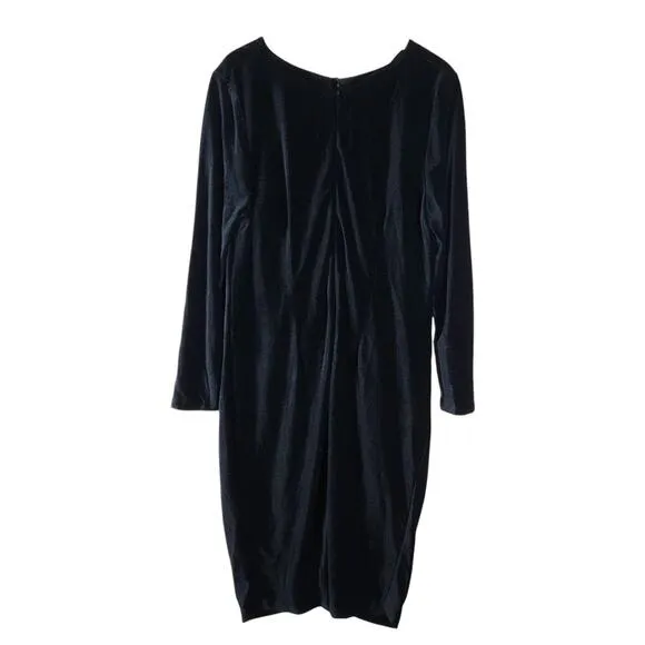 Eloquii Noir Dress 18 Black Velvet Floral Sequin Party Cocktail Vintage Inspired