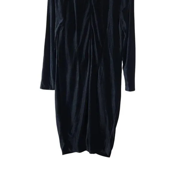 Eloquii Noir Dress 18 Black Velvet Floral Sequin Party Cocktail Vintage Inspired