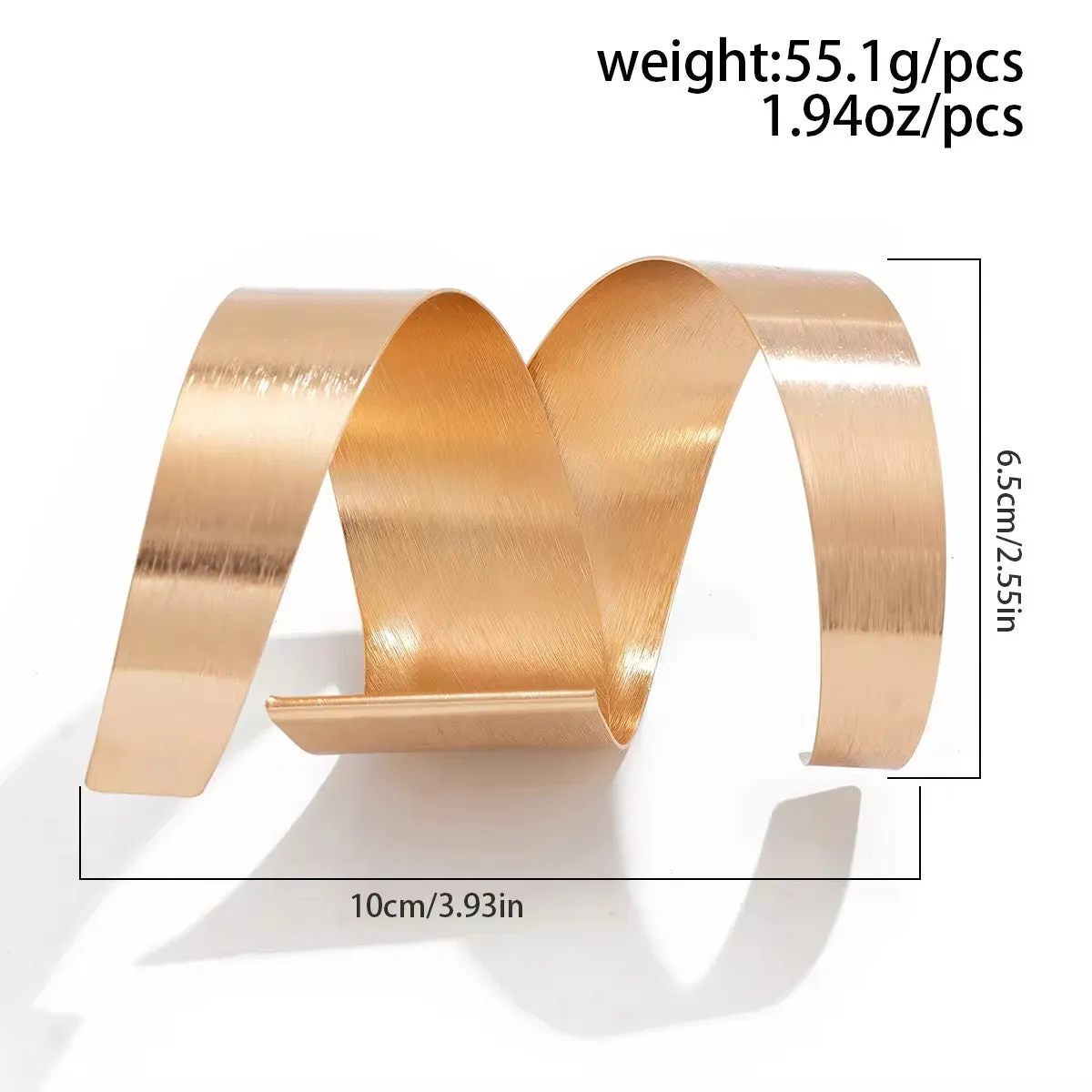Exaggerated Folding Surround Circle Open Rave Cuff Arm Bracelet