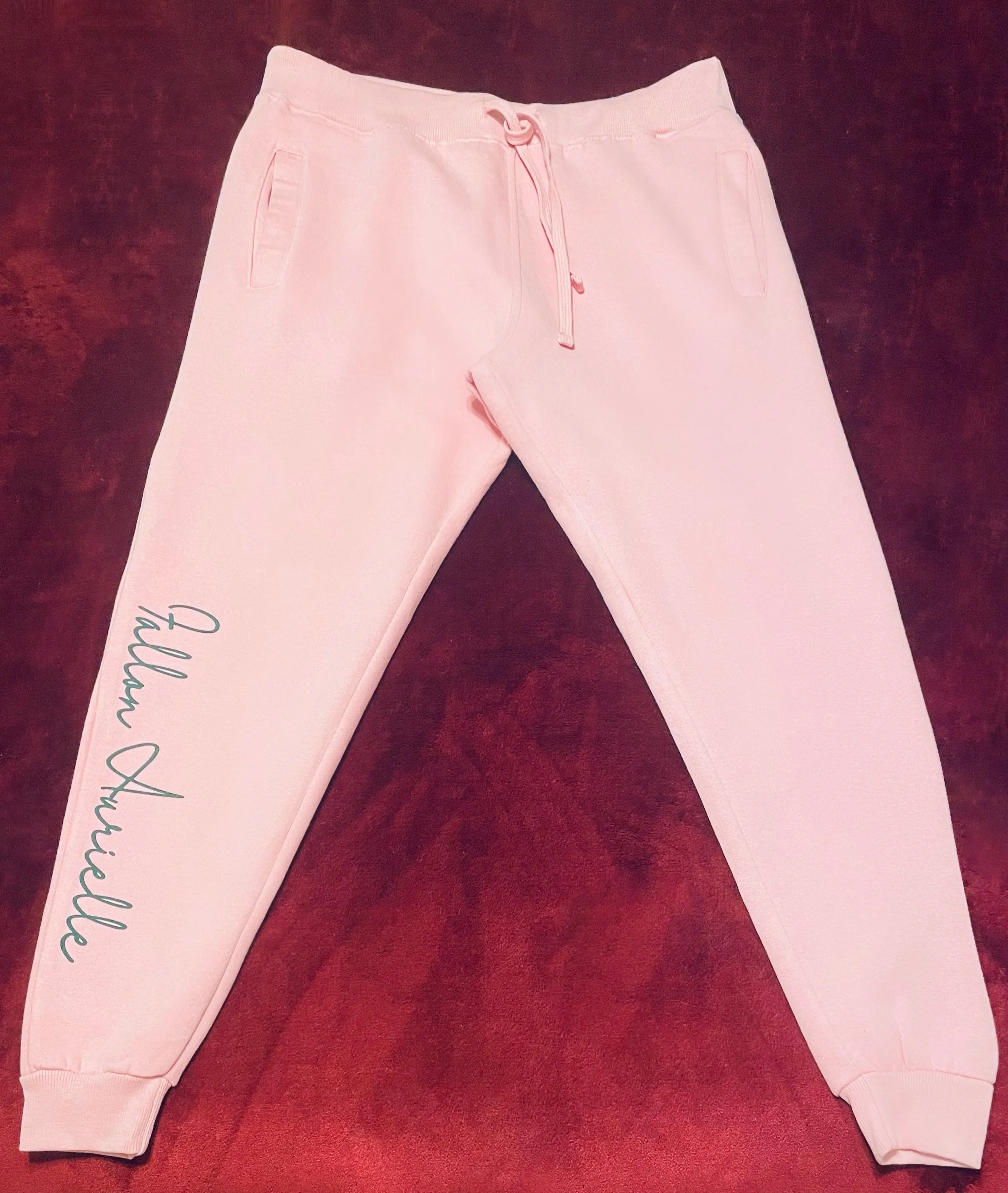 Fallon Aurielle Unisex Signature 3 Piece Spirit Animal Dog Logo Jogger Set (Kelly Green & Pink)