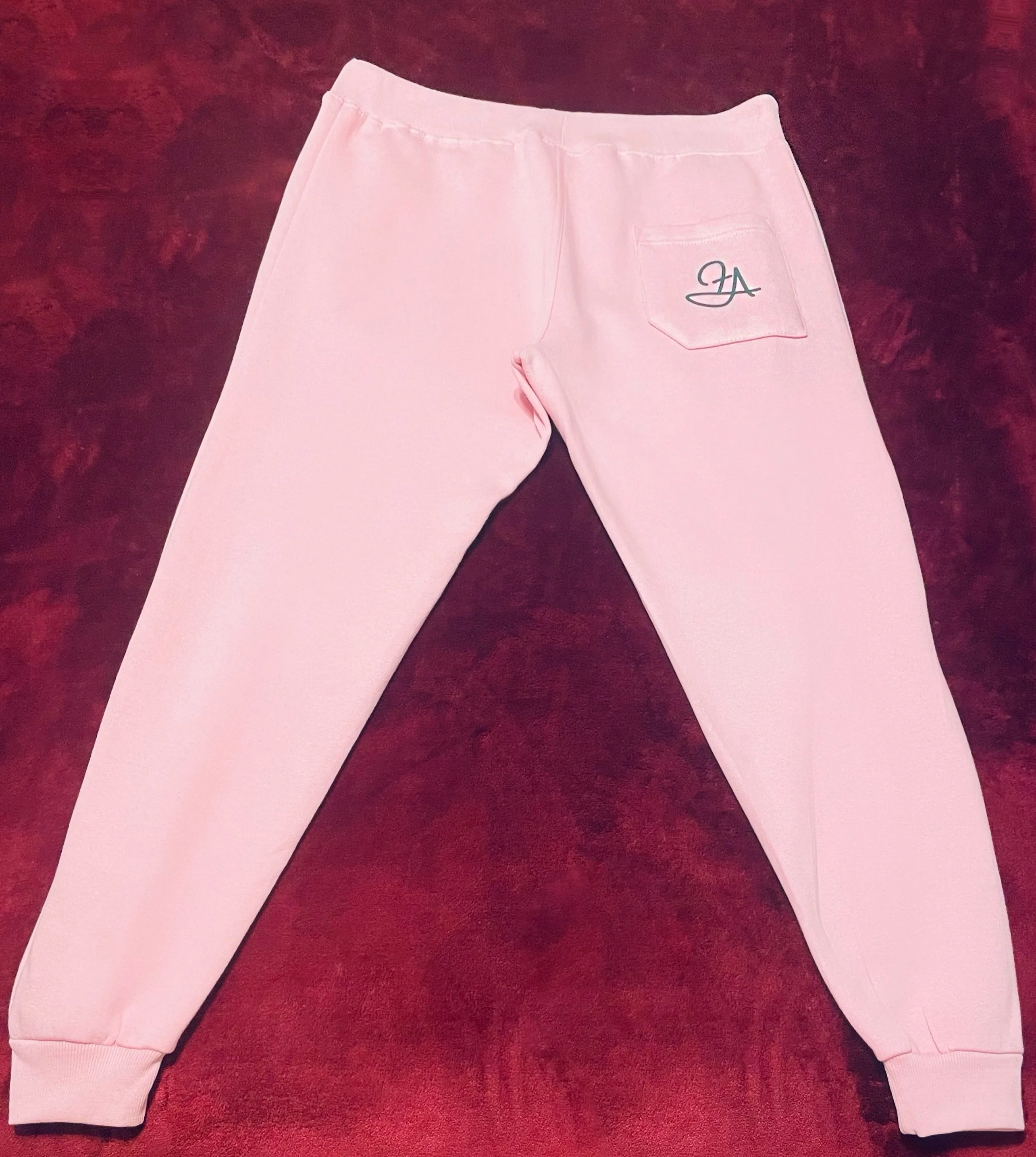 Fallon Aurielle Unisex Signature 3 Piece Spirit Animal Dog Logo Jogger Set (Kelly Green & Pink)