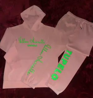 Fallon Aurielle Unisex Signature Tupelo Rep Yo Set Jogging Set (Peach, Lime Green & Gold)