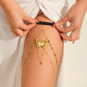 Fashion Charm Butterfly Metal Tassel Leg Chain