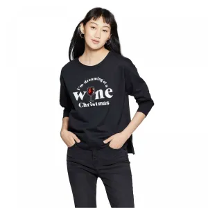 Fifth Sun Women's Funny Wine Ugly Christmas Sweatshirt