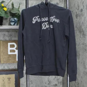 Fifth Sun Women's Peace Love Dogs Hoodie Sweatshirt VLIN4469