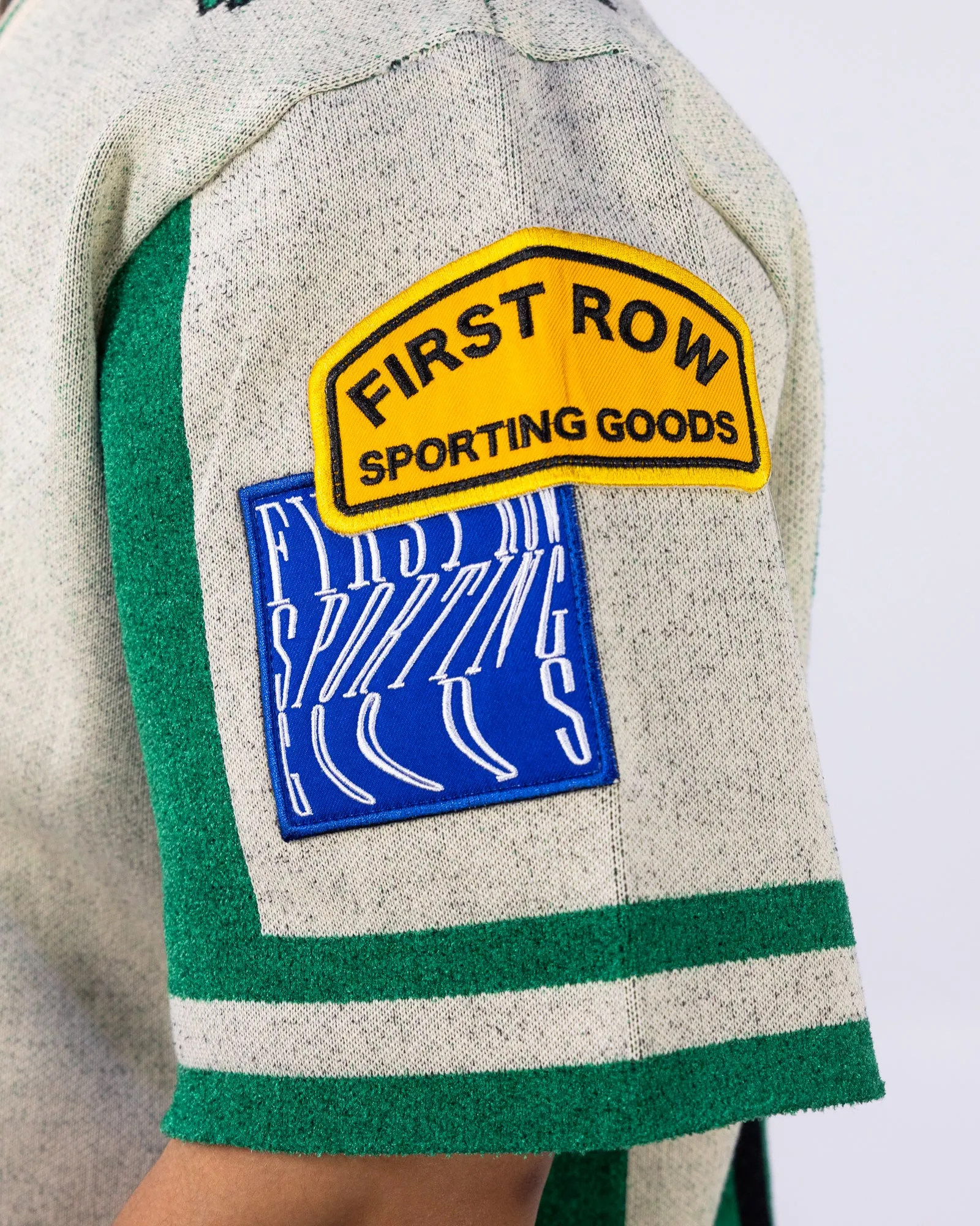 First Row Varsity Men's Green Knit Tee
