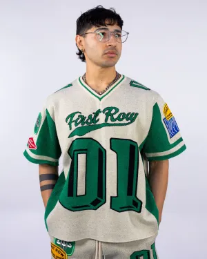 First Row Varsity Men's Green Knit Tee