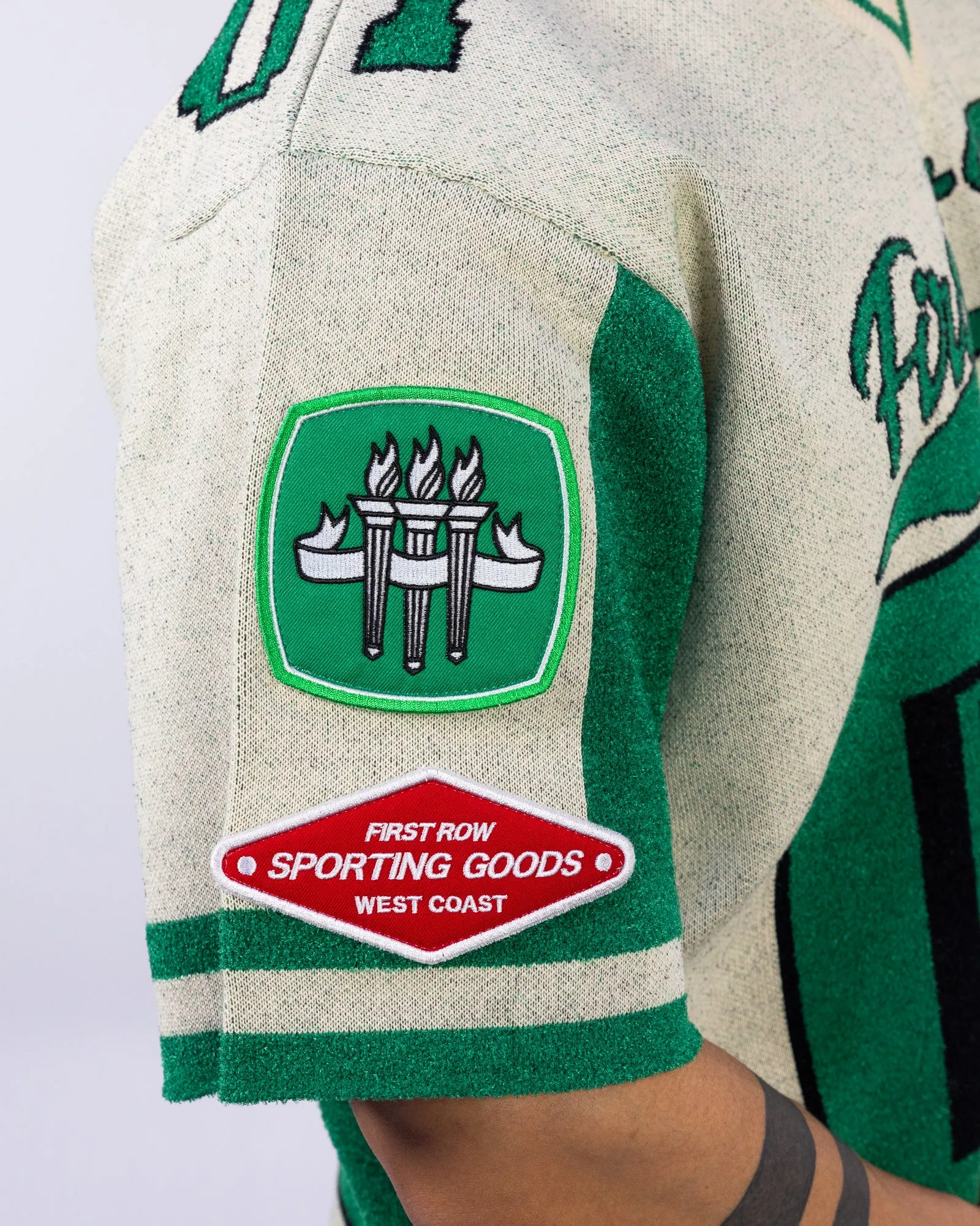 First Row Varsity Men's Green Knit Tee