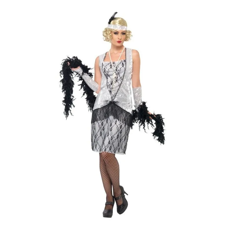 Flapper Costume - Silver