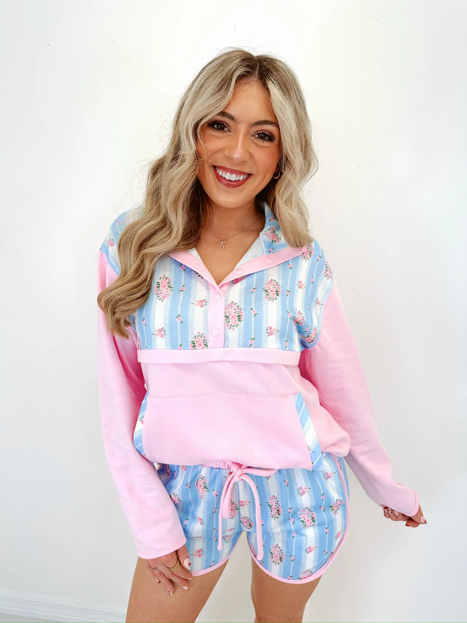 Floral Fun Pullover Short Set