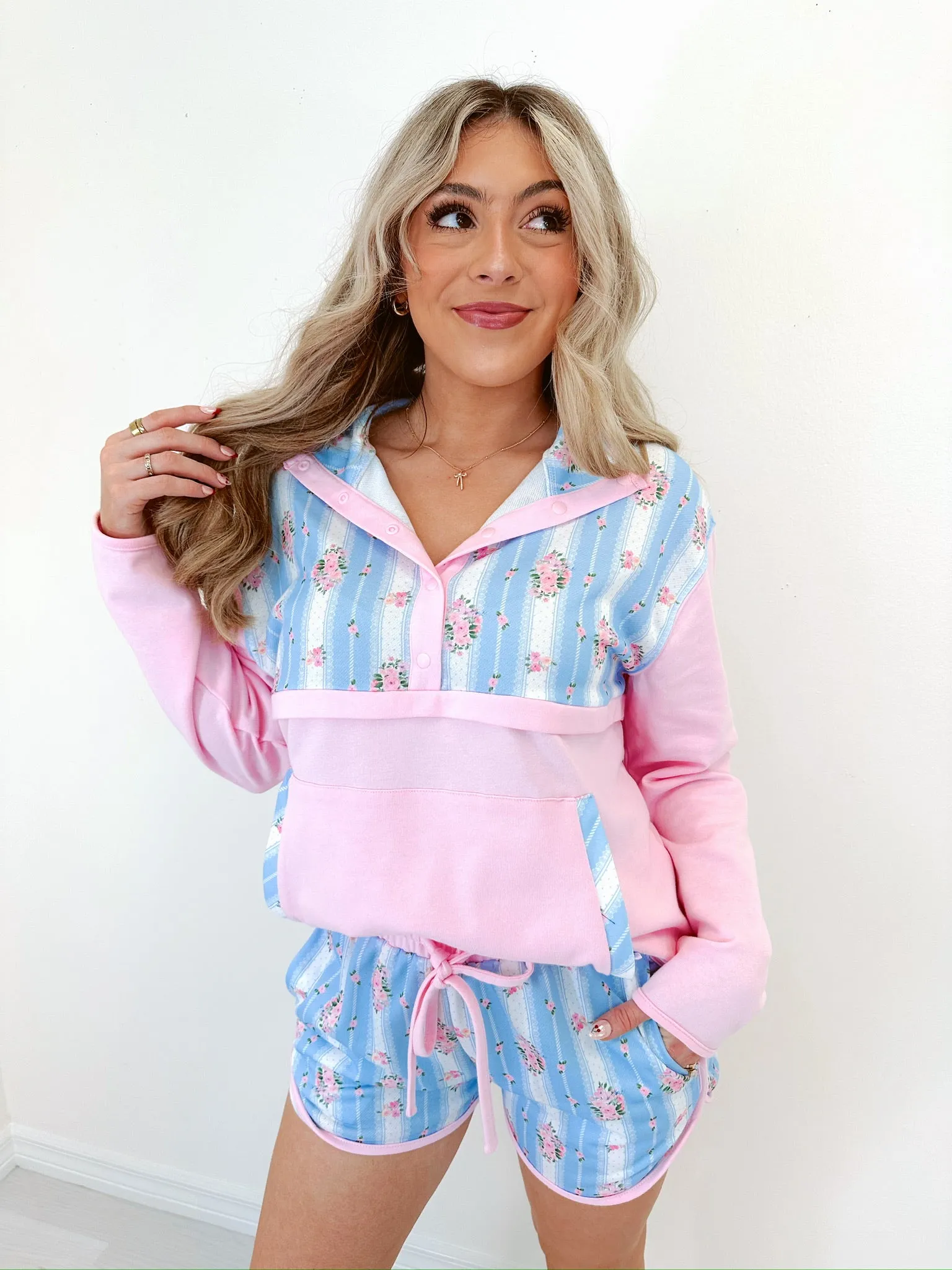 Floral Fun Pullover Short Set