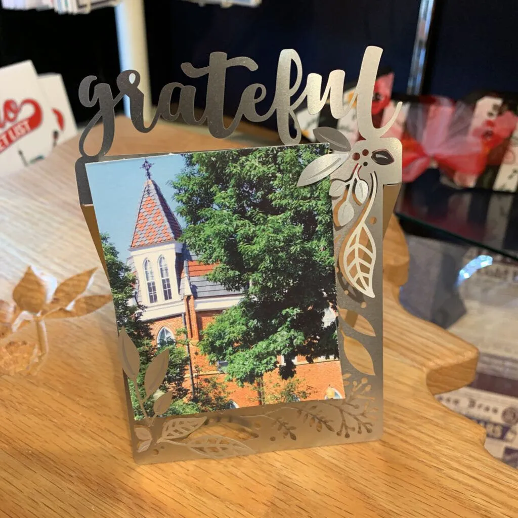 Folding Metal Card Grateful
