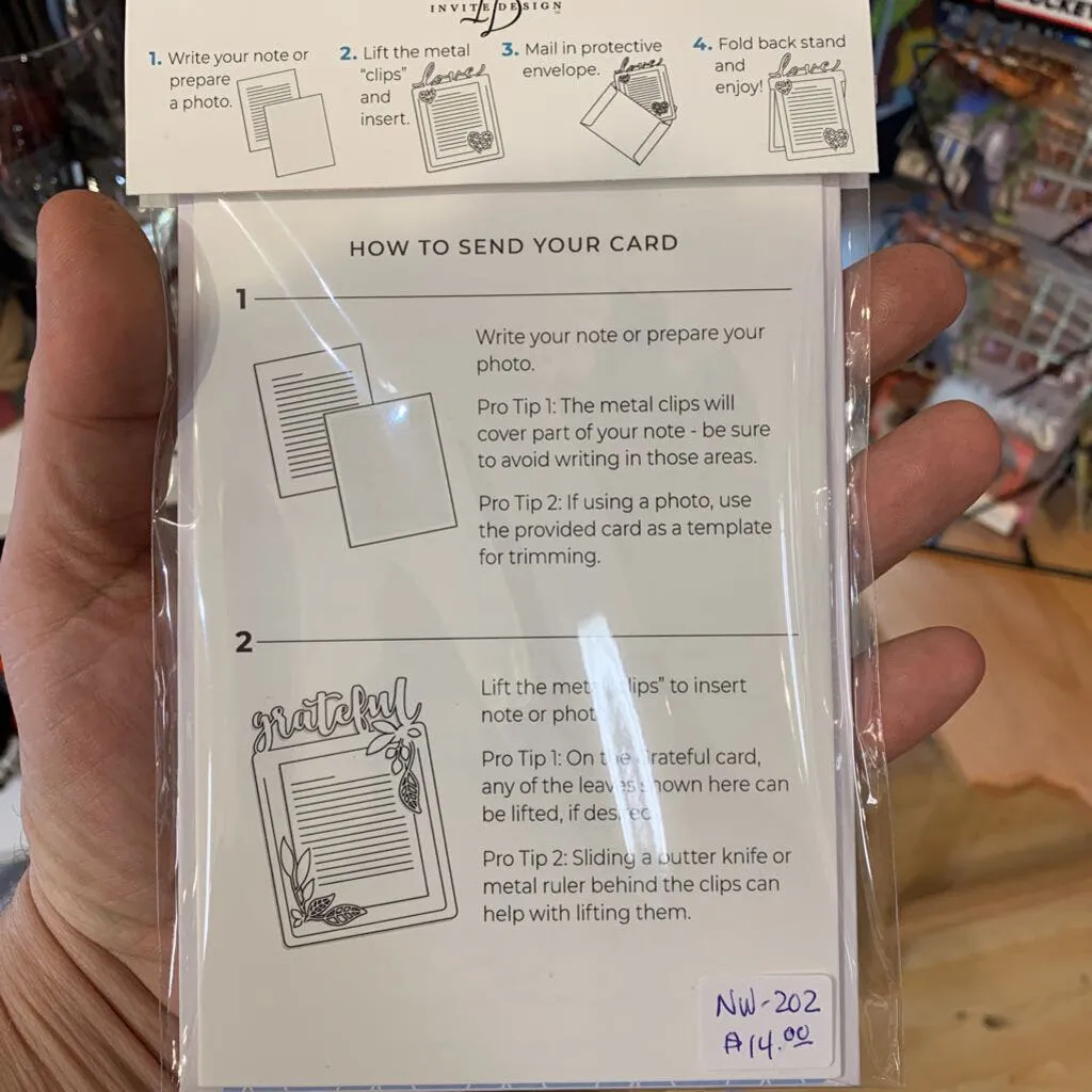 Folding Metal Card Grateful