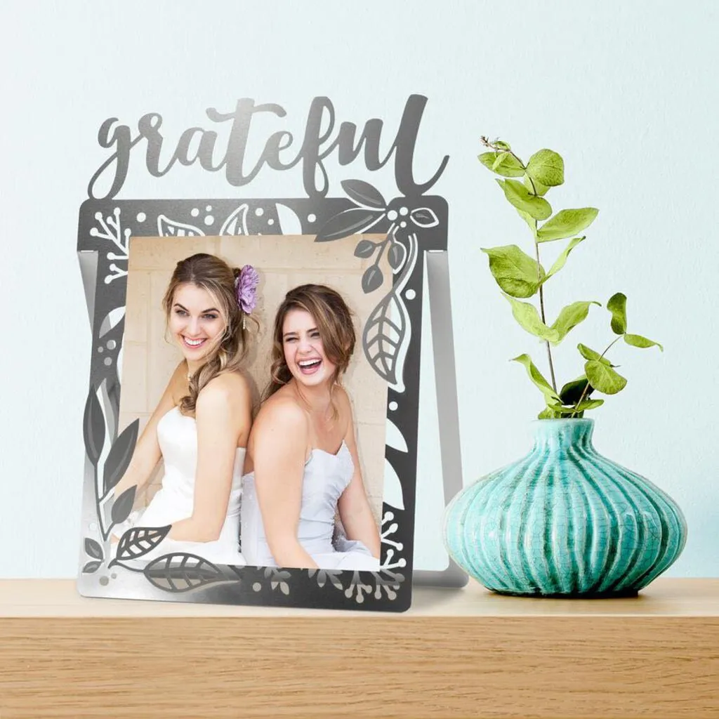 Folding Metal Card Grateful