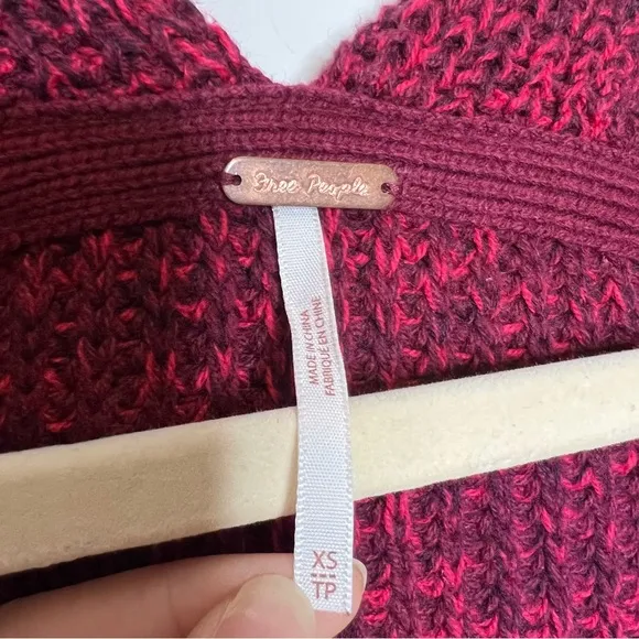 FREE PEOPLE High Hopes Open Front Knit Cardigan Sweater. Size XS
