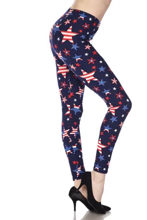 Freedom Stars-4th of July Leggings