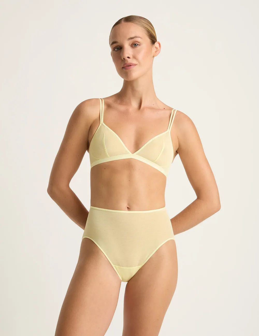 FreeMesh High-Cut Full Brief  - Lemon