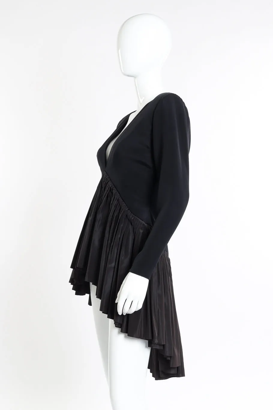 Gathered Taffeta Top