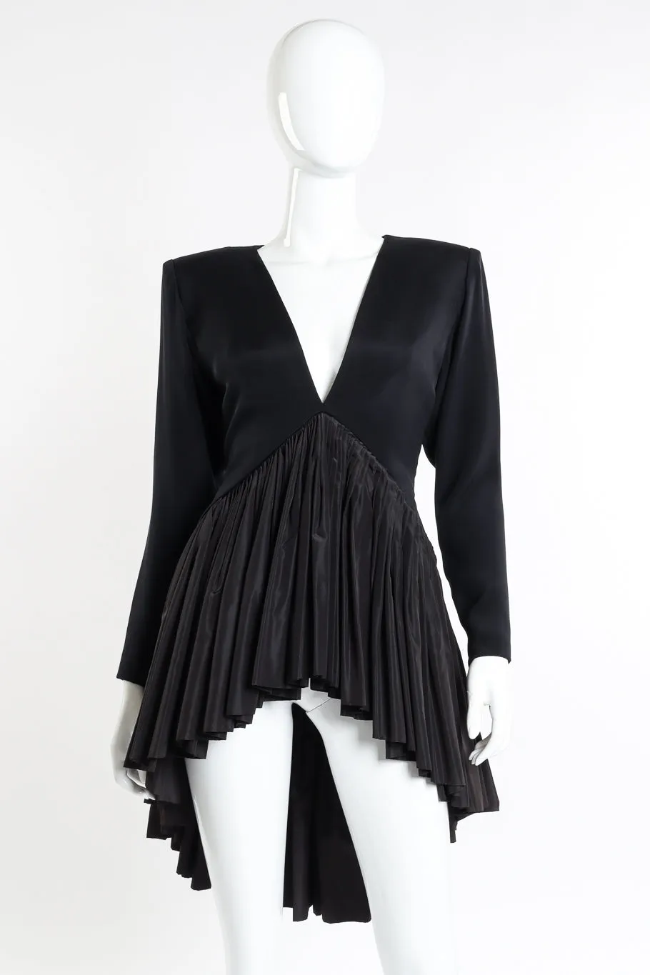 Gathered Taffeta Top