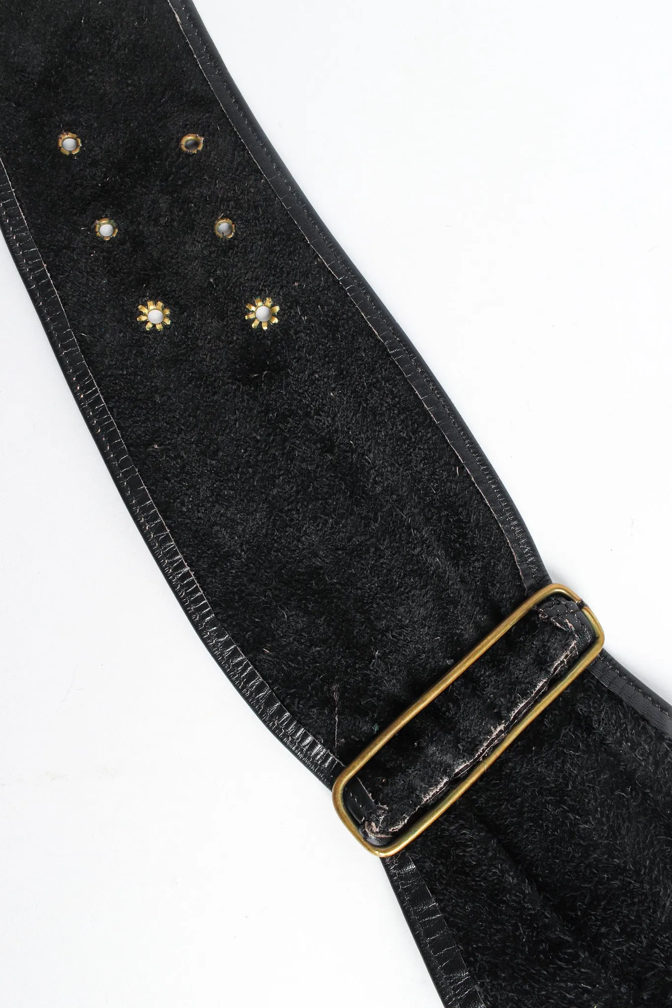 Geo Stone Leather Sash Belt