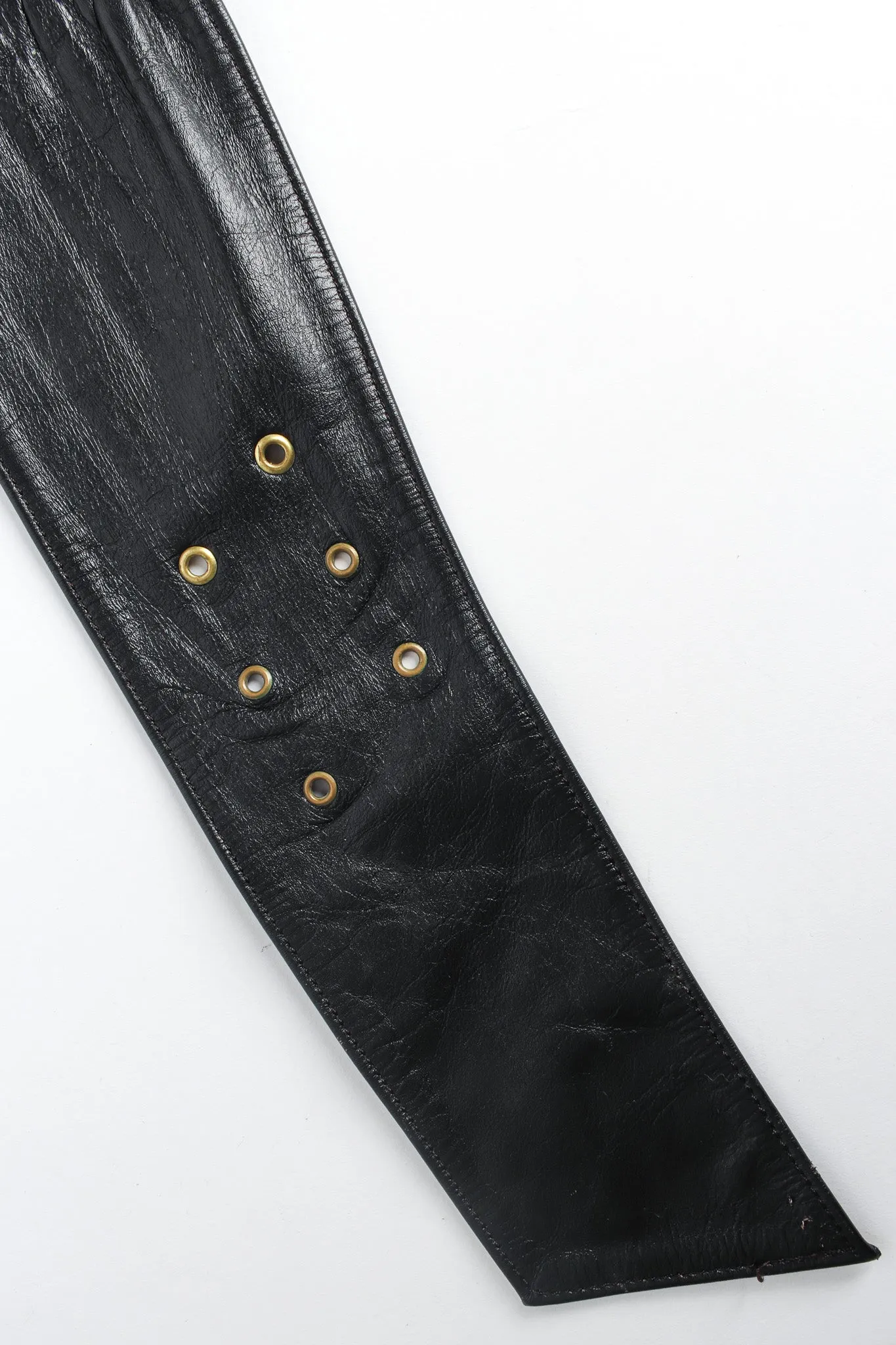Geo Stone Leather Sash Belt