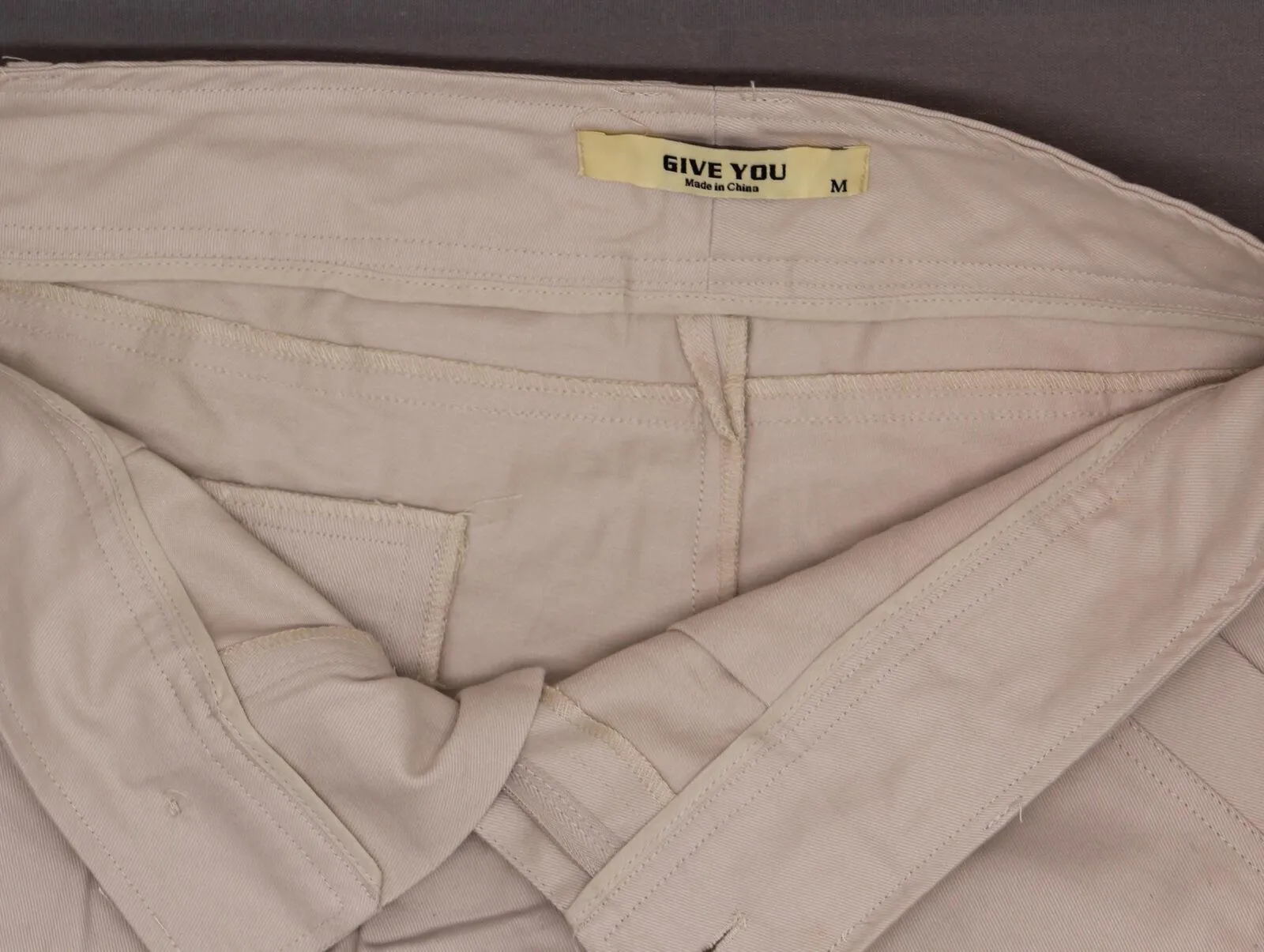 Give You Women's Tailored Khaki Shorts Stone Medium