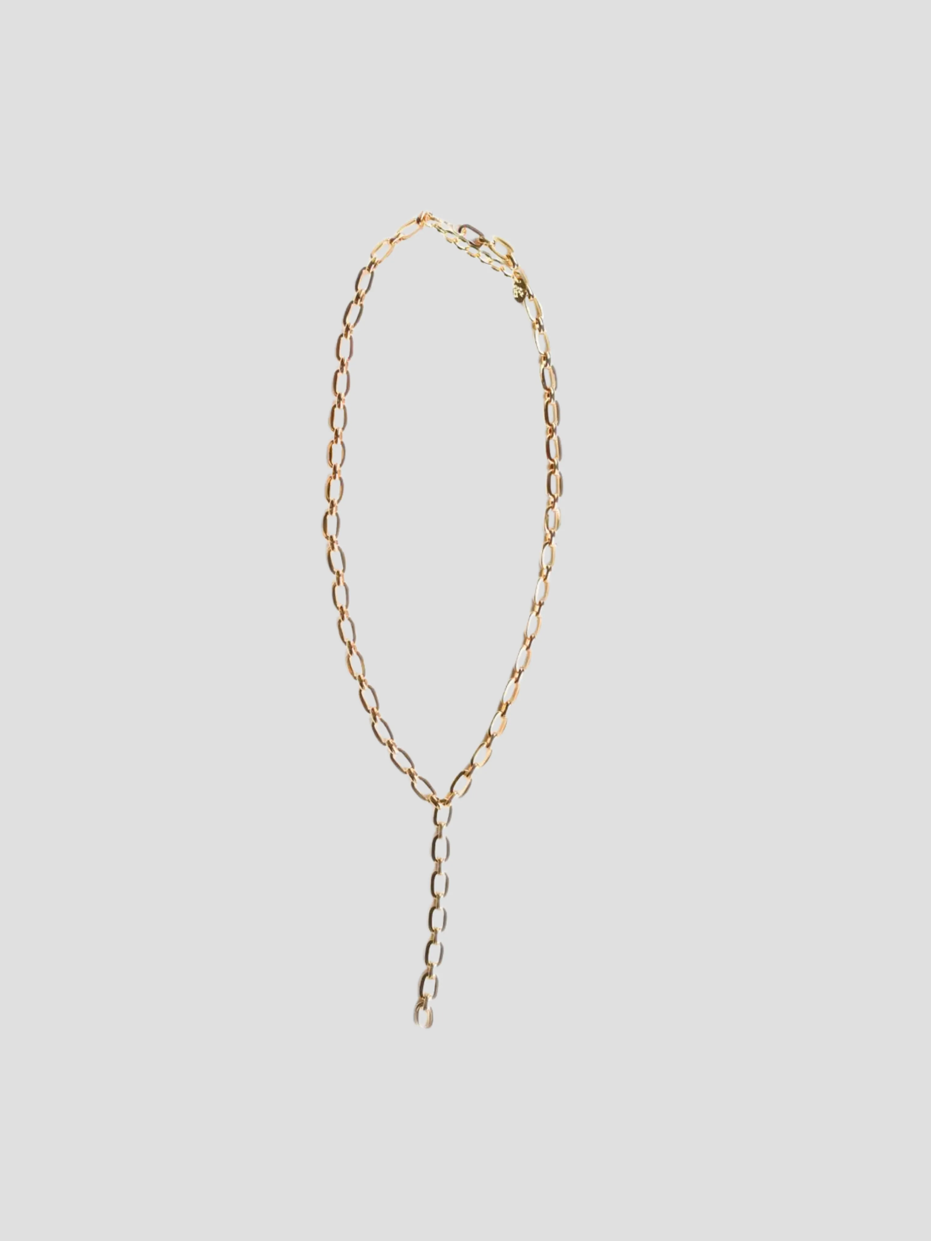 Gold Rolo Link Lariat