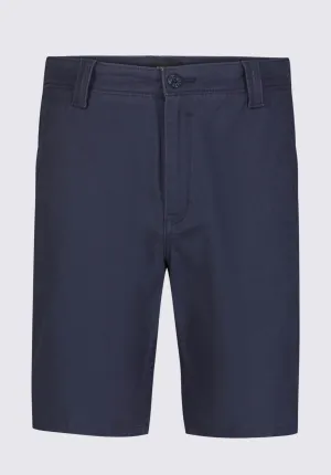 Hadrian Men's Flat Front Shorts in Midnight Blue - BM24266