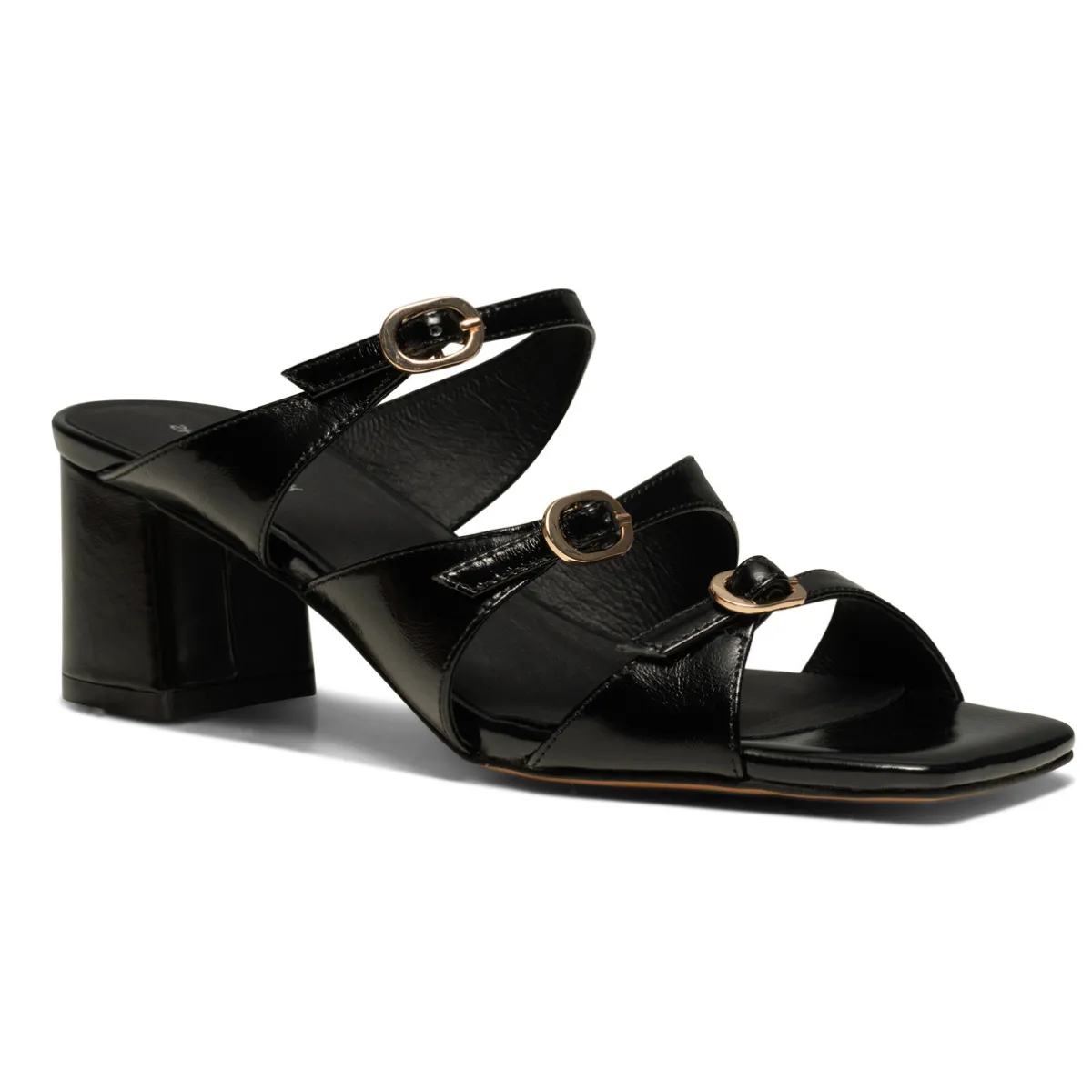 Hanna Buckle Mule Black