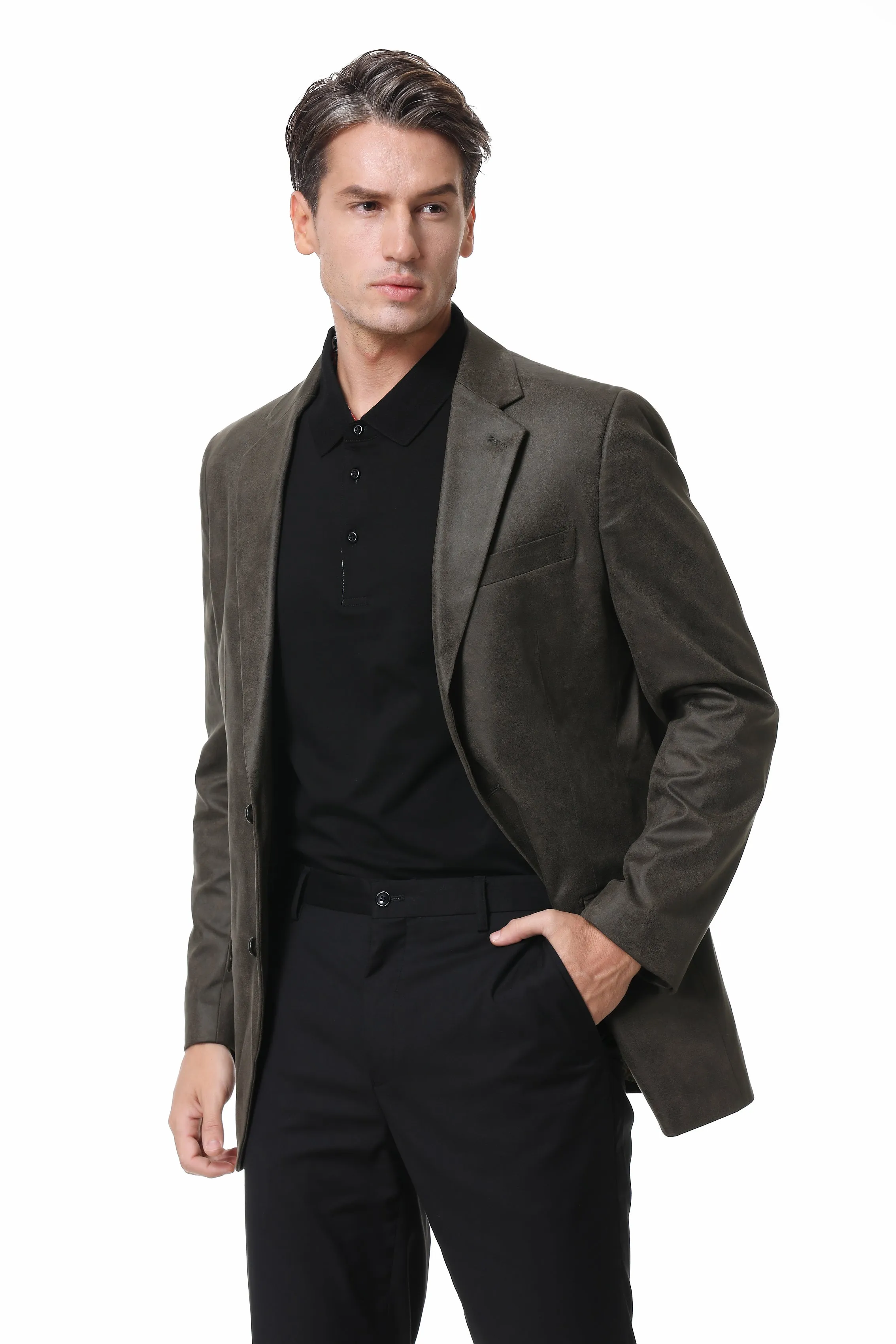 Hechter Paris Faux Suede Brown Jacket