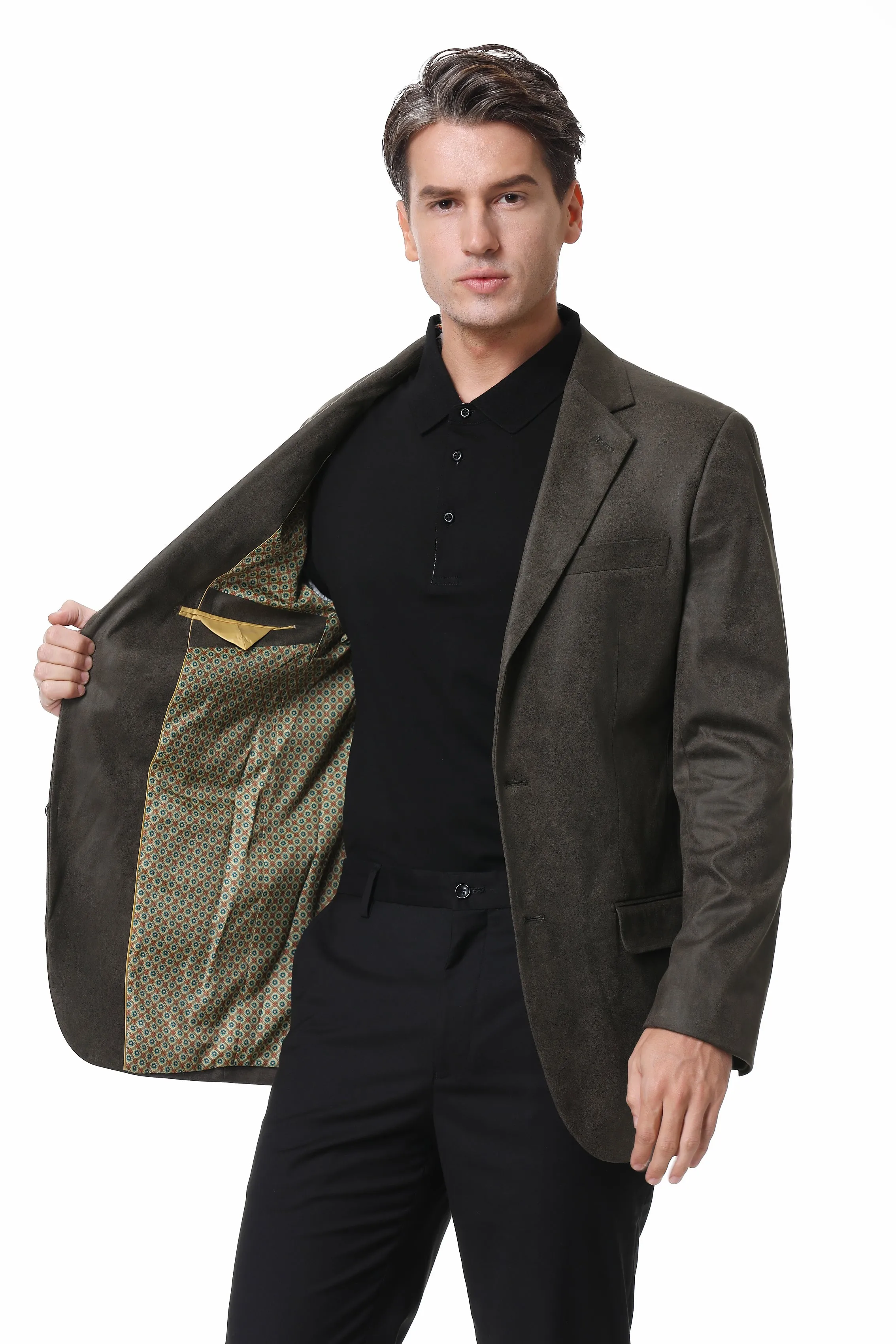 Hechter Paris Faux Suede Brown Jacket