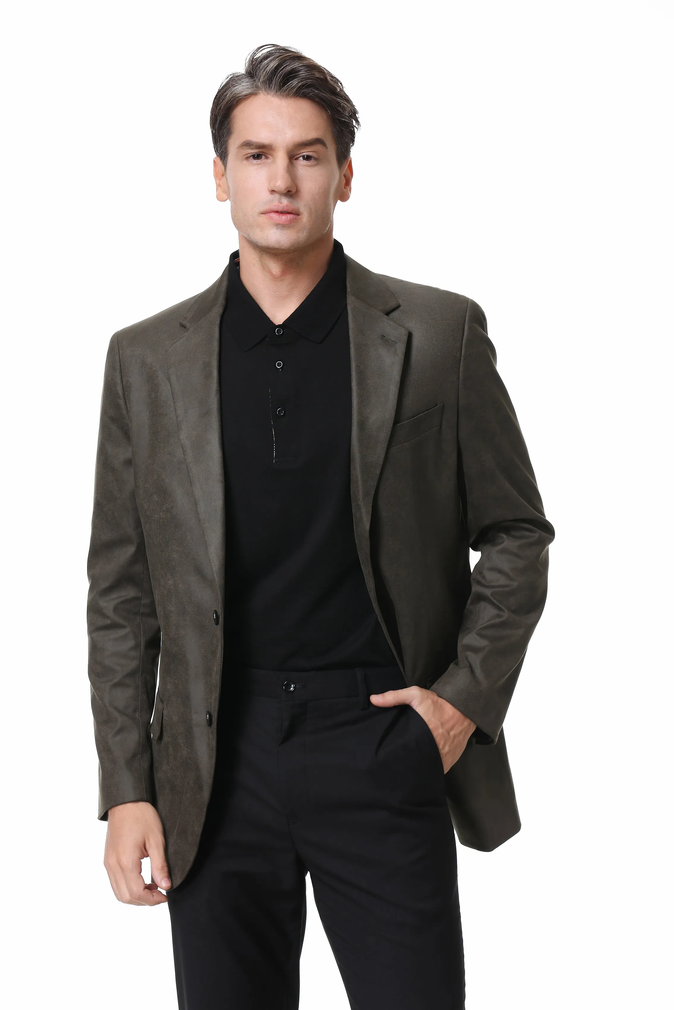 Hechter Paris Faux Suede Brown Jacket