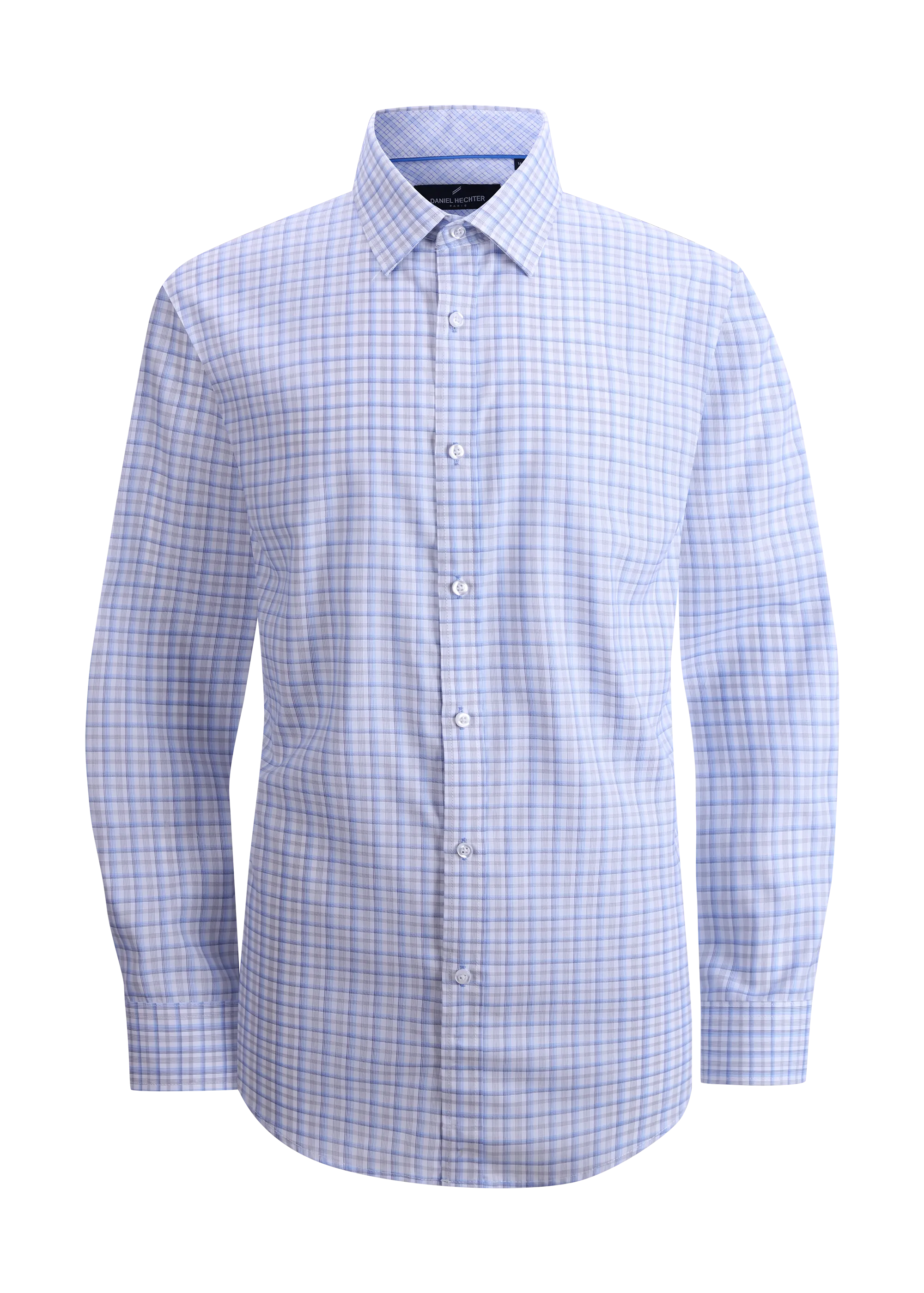 Hechter Paris Plaid Slim Fit Dress Shirt