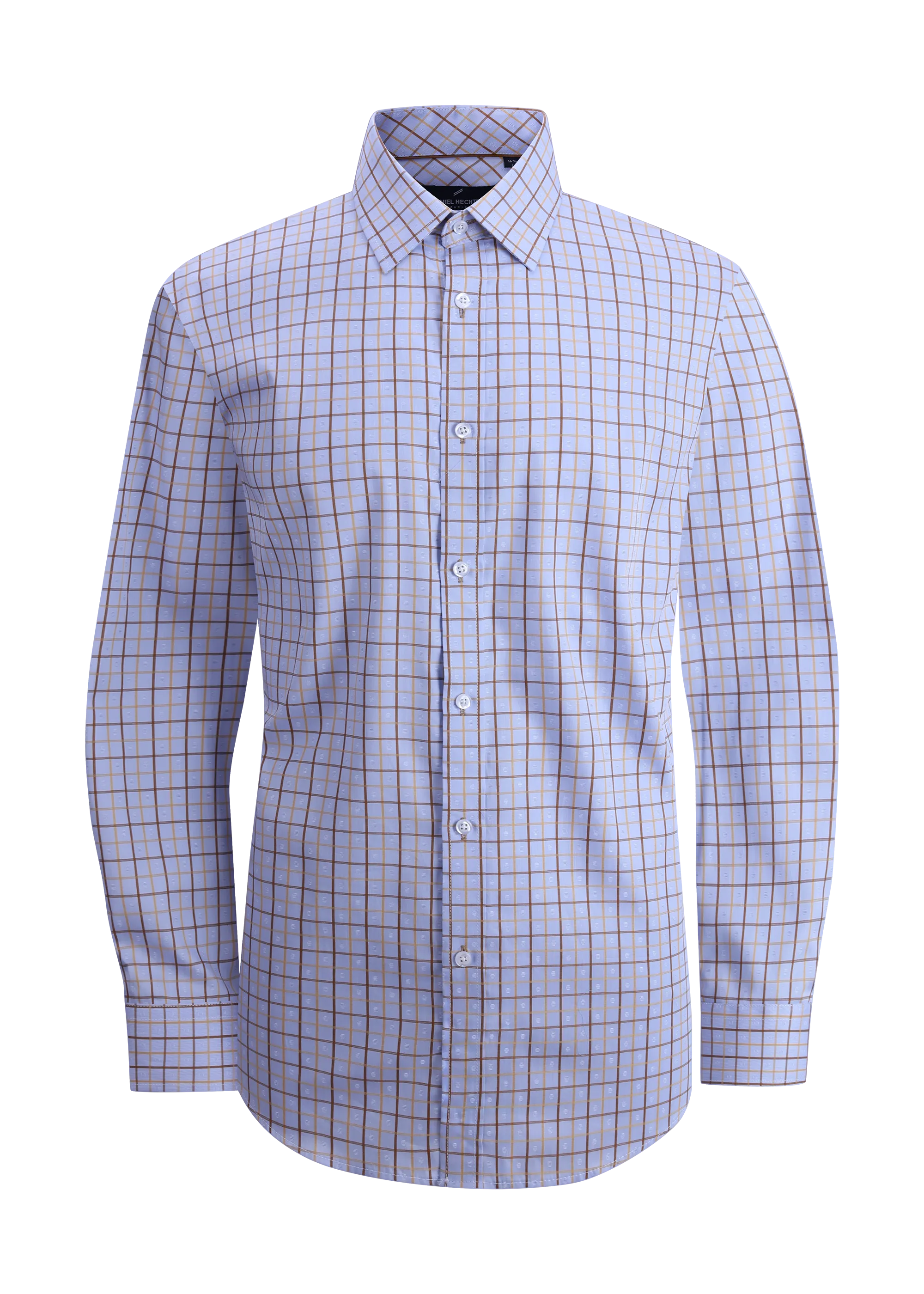 Hechter Paris Plaid Slim Fit Dress Shirt